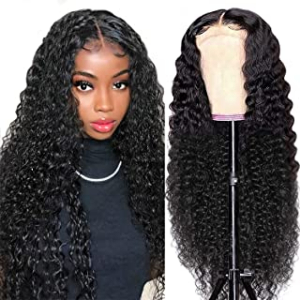 13X4 Deep Wave Transparent Lace Frontal Wig Raw Cambodian Hair Glueless Hd Lace